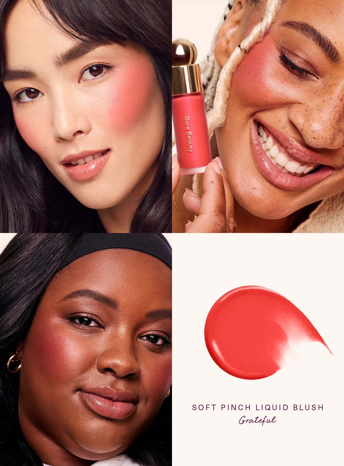 Imagen de Soft Pinch Liquid Blush original de Rare Beauty, maquillaje tipo Blush Líquido, disponible en The Good Girl El Salvador