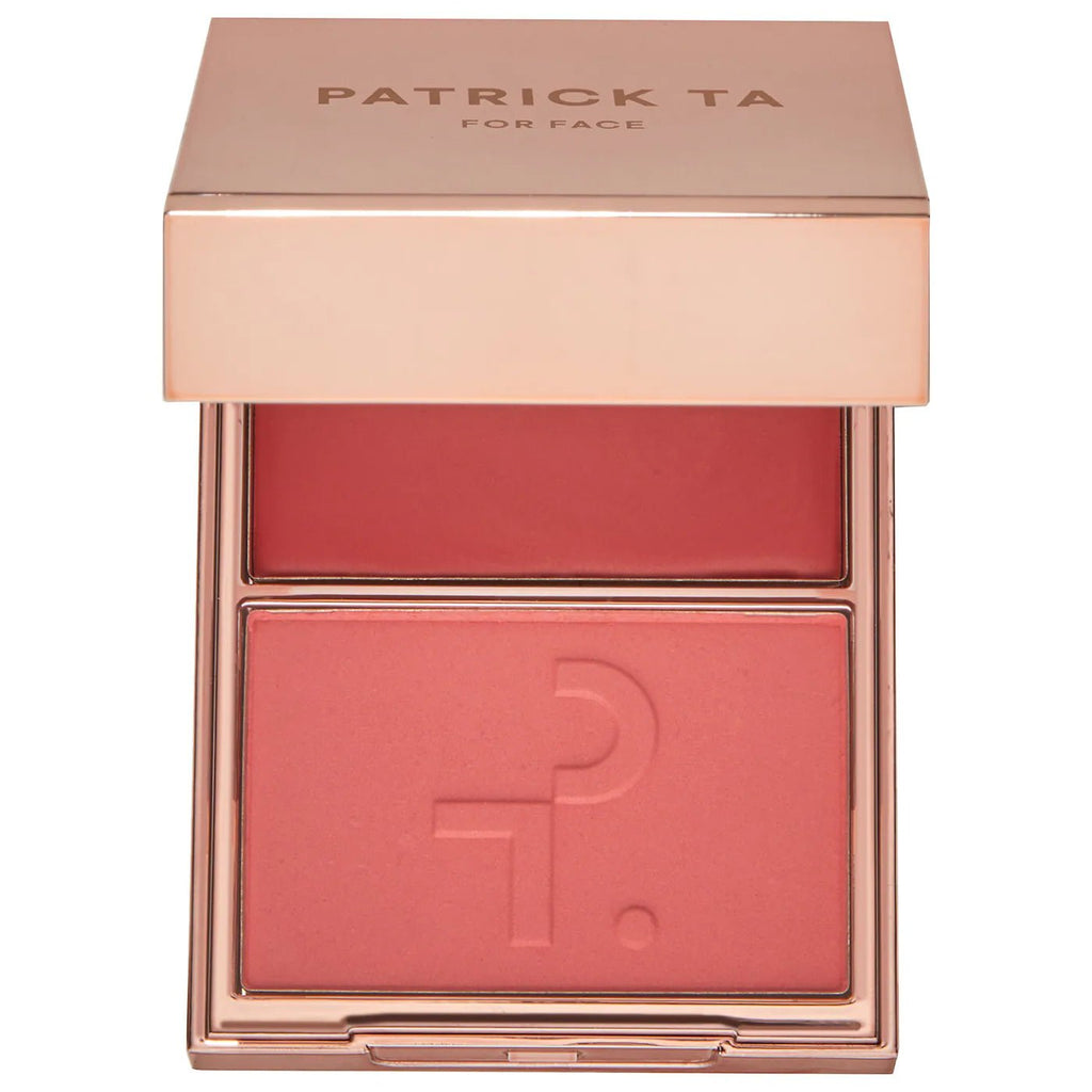 Imagen de Major Headlines Double - Take Crème & Powder Blush Duo original de Patrick Ta Cosmetics, maquillaje tipo Blush, disponible en The Good Girl El Salvador