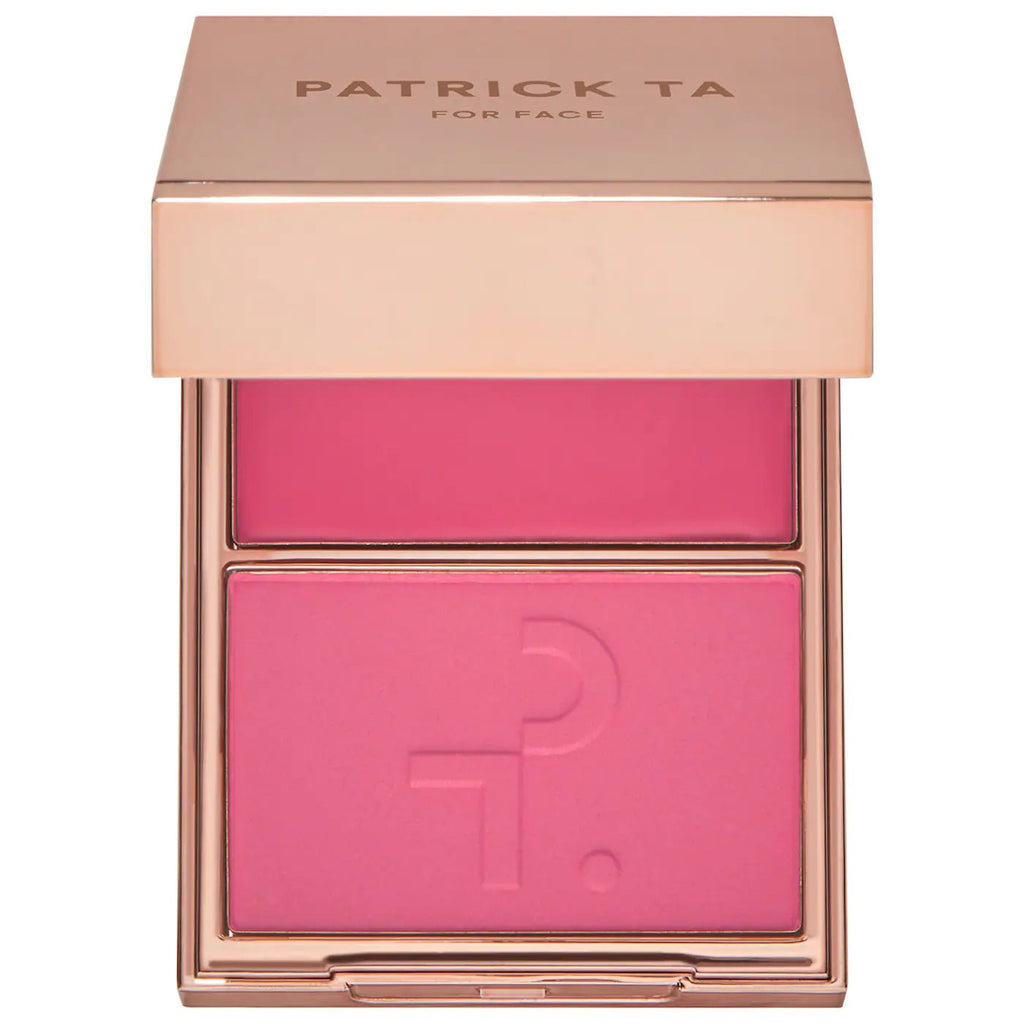 Imagen de Major Headlines Double - Take Crème & Powder Blush Duo original de Patrick Ta Cosmetics, maquillaje tipo Blush, disponible en The Good Girl El Salvador