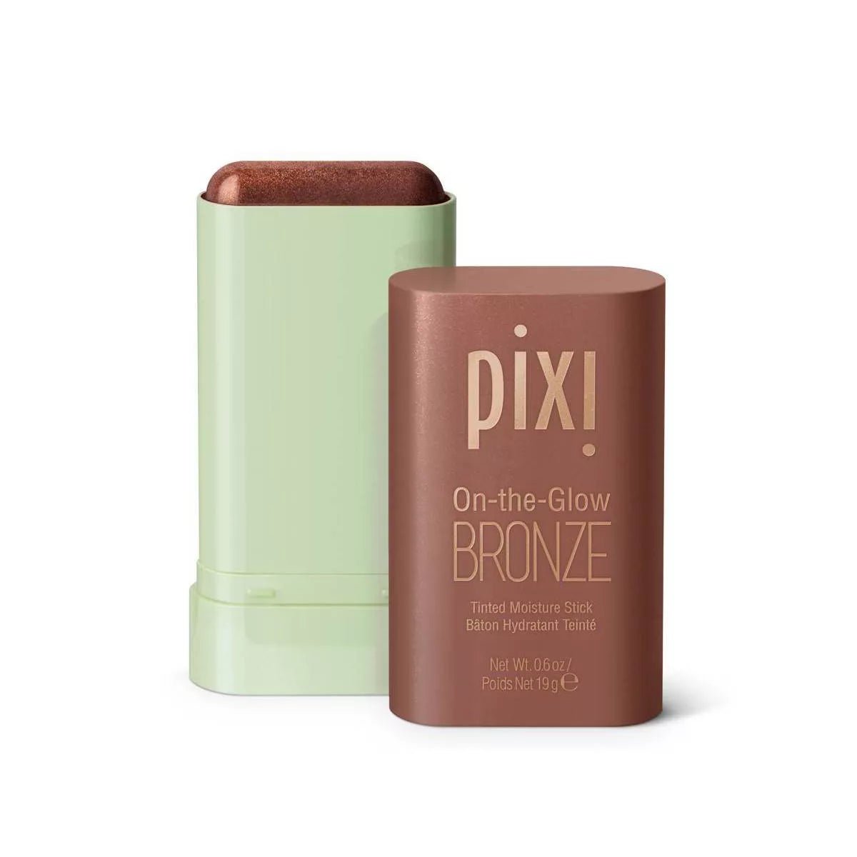 Imagen de On The Glow Bronze Tinted Moisturizer Stick Bronzer original de Pixi Beauty, maquillaje tipo Bronzer, disponible en The Good Girl El Salvador