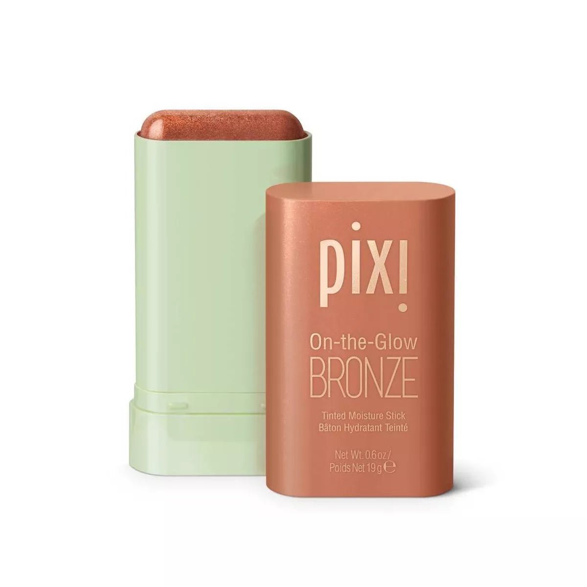 Imagen de On The Glow Bronze Tinted Moisturizer Stick Bronzer original de Pixi Beauty, maquillaje tipo Bronzer, disponible en The Good Girl El Salvador