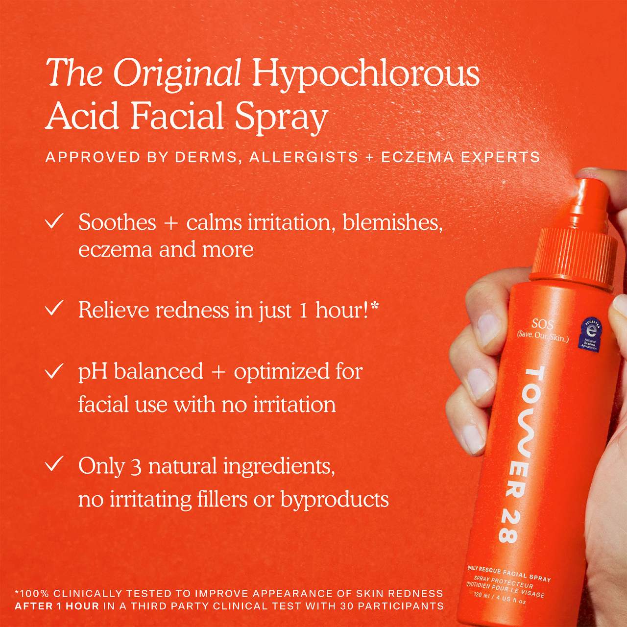 SOS Daily Rescue Facial Spray with Hypochlorous Acid